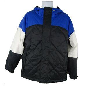 NIKITA Women's Insulated Hooded Full Zip Ski Snowboard Jacket, Blue, White, M